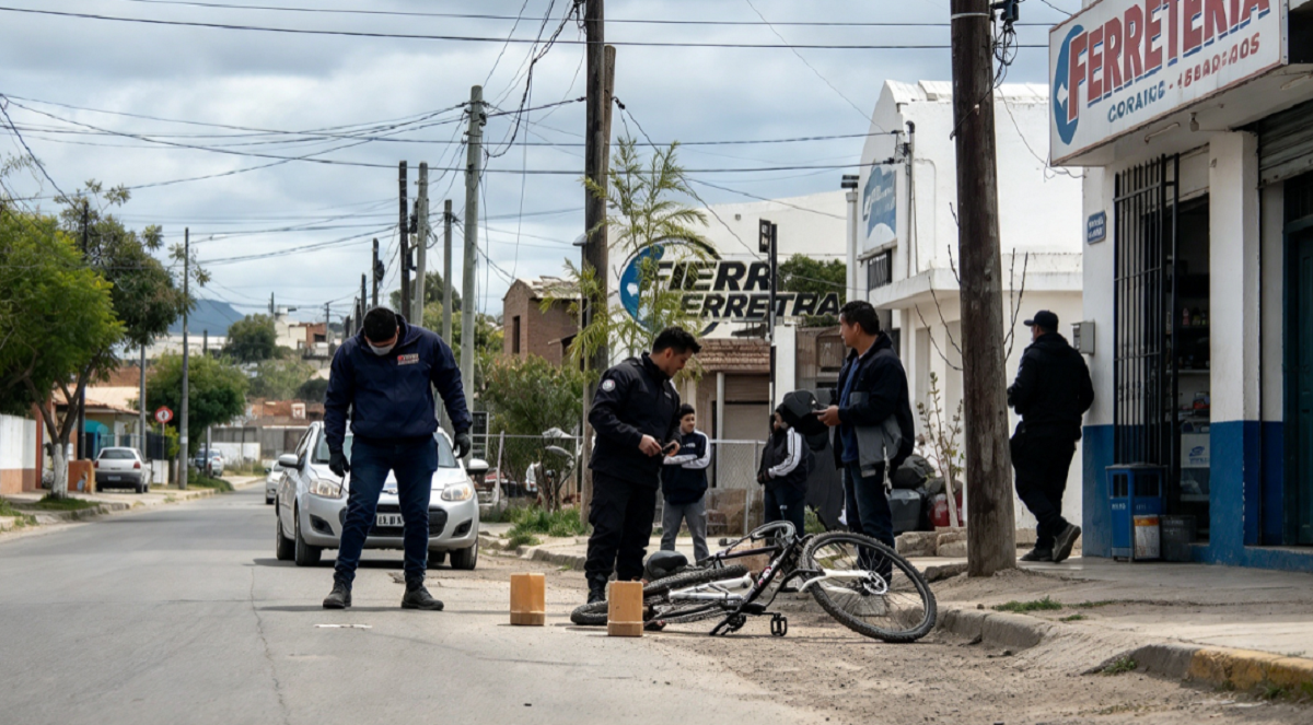 Peritos de Criminalística recolectando pruebas balísticas en la vía pública tras el tiroteo.
