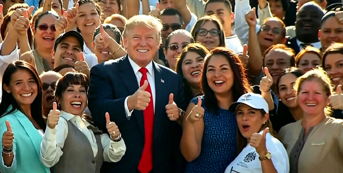 Votantes de la comunidad hispana participando en una jornada electoral en Estados Unidos.