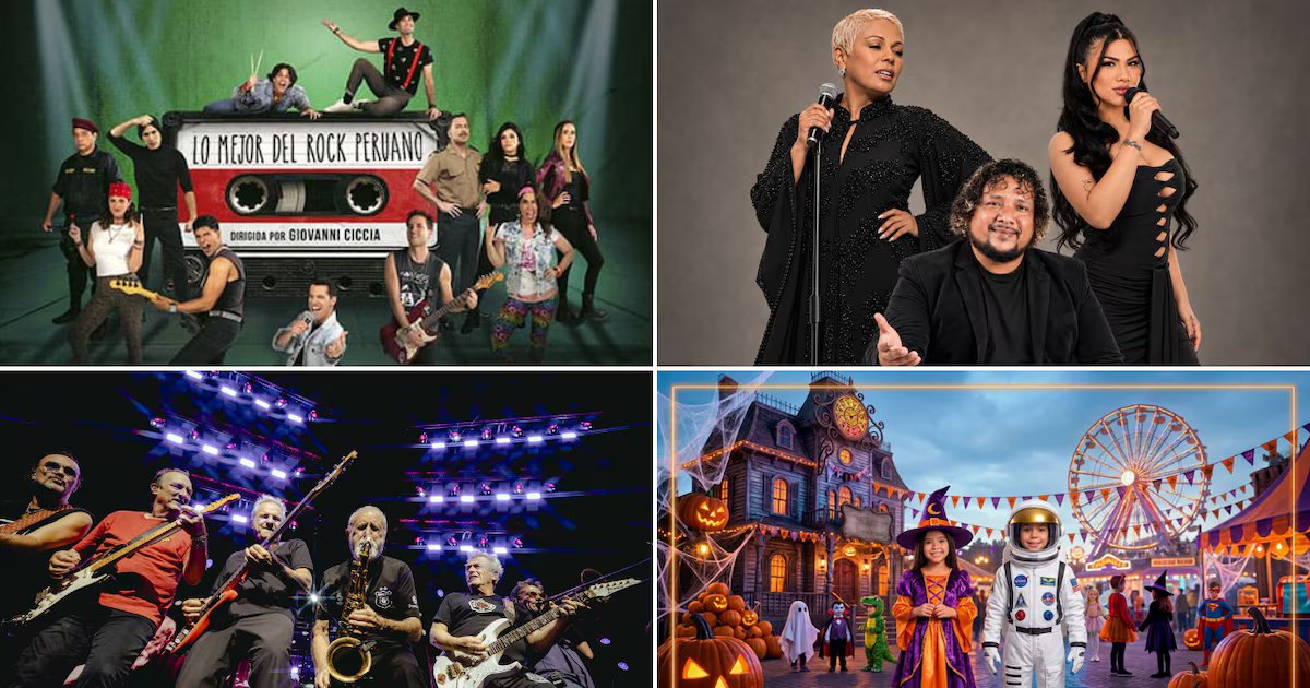 Programa cultural en Lima del 30 de octubre al 6 de noviembre incluye concierto de Hombres G, teatro musical en la Av. Larco, festivales de jarana criolla y actividades recreativas para niños