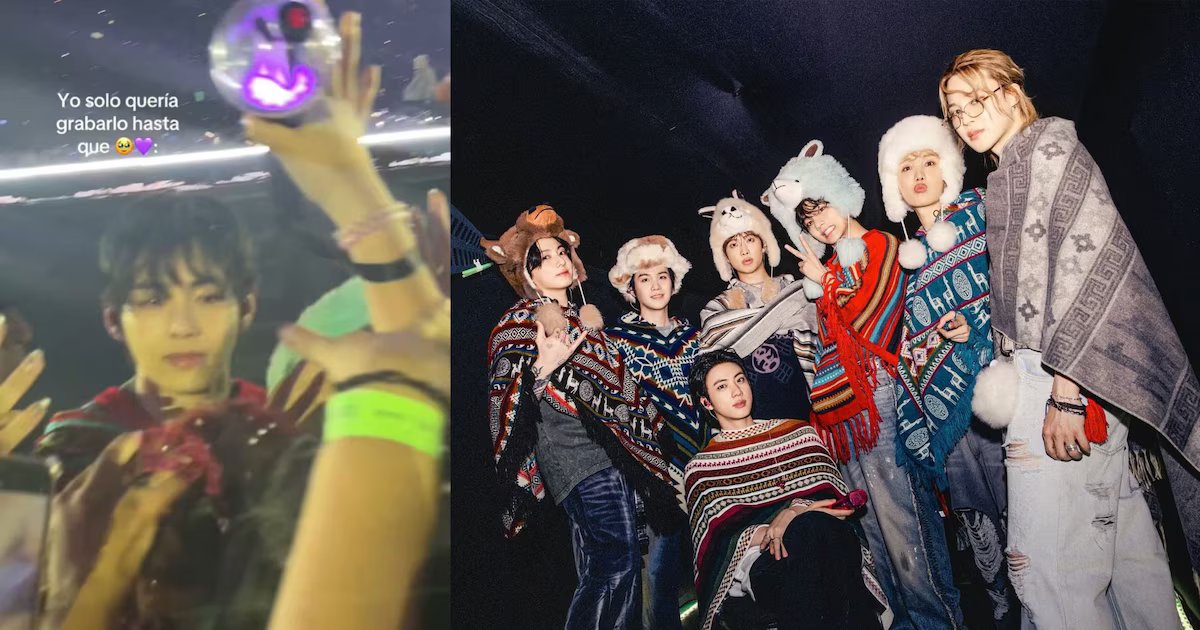 Taehyung regala su chullo a fans durante concierto de BTS en Perú