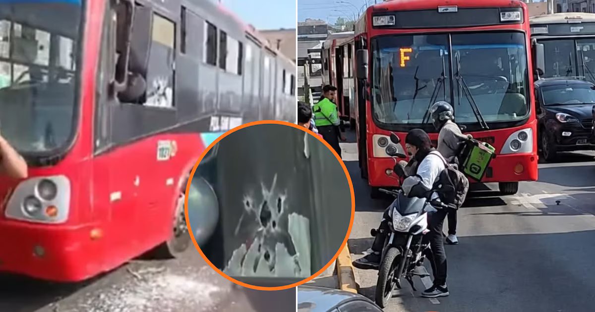 Un autobús con pasajeros es baleado en avenida Universitaria y hieren al conductor