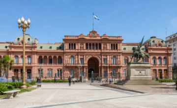 Fachada de la Casa Rosada en Buenos Aires, sede del Gobierno argentino.
