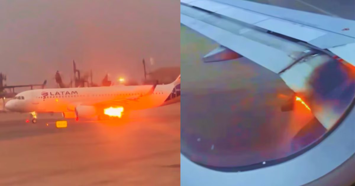 Un avión de LATAM se incendia en el aeropuerto de Lima por falla técnica