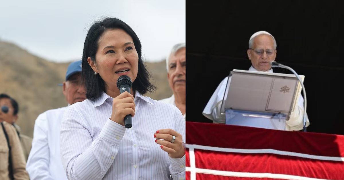 Keiko Fujimori expresa solidaridad al papa León XIV por su salud