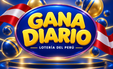 Boleto impreso oficial de la lotería Gana Diario en Perú.