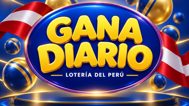 Boleto impreso oficial de la lotería Gana Diario en Perú.