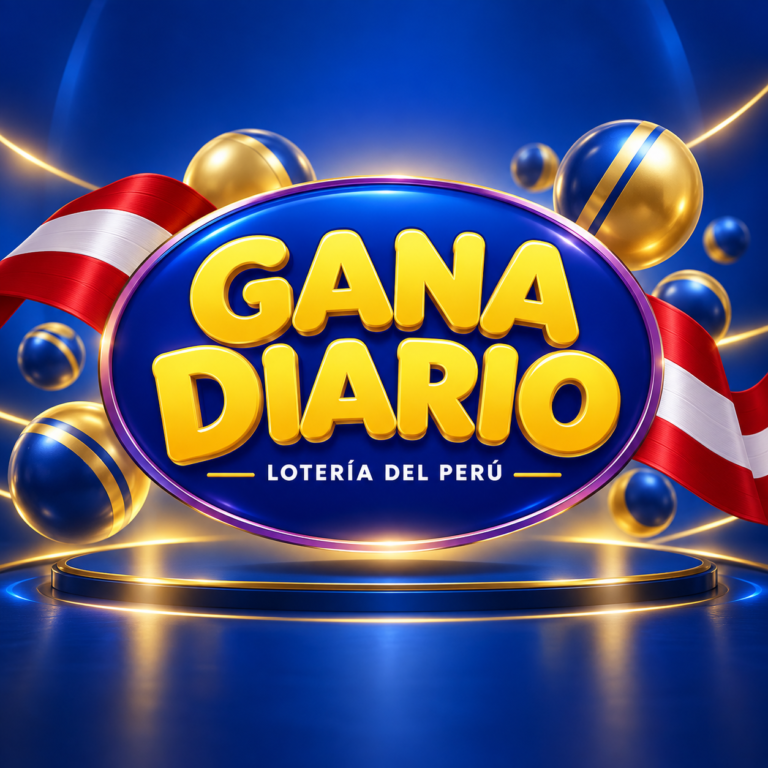 Boleto impreso oficial de la lotería Gana Diario en Perú.