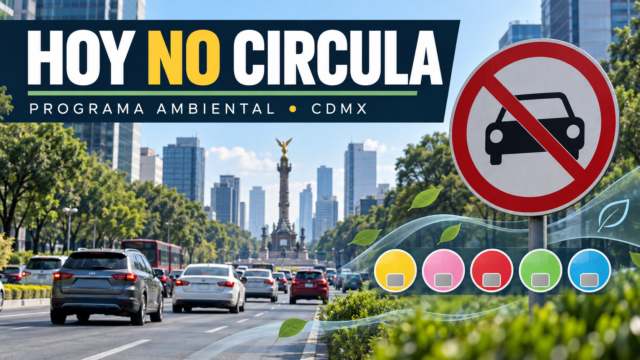 El programa Hoy No Circula restringe la movilidad vehicular entre las 5:00 y las 22:00 horas.