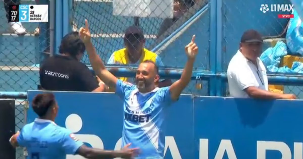 Hernán Barcos anota gran gol en el partido Sporting Cristal-Comerciantes Unidos por el Clausura 2026