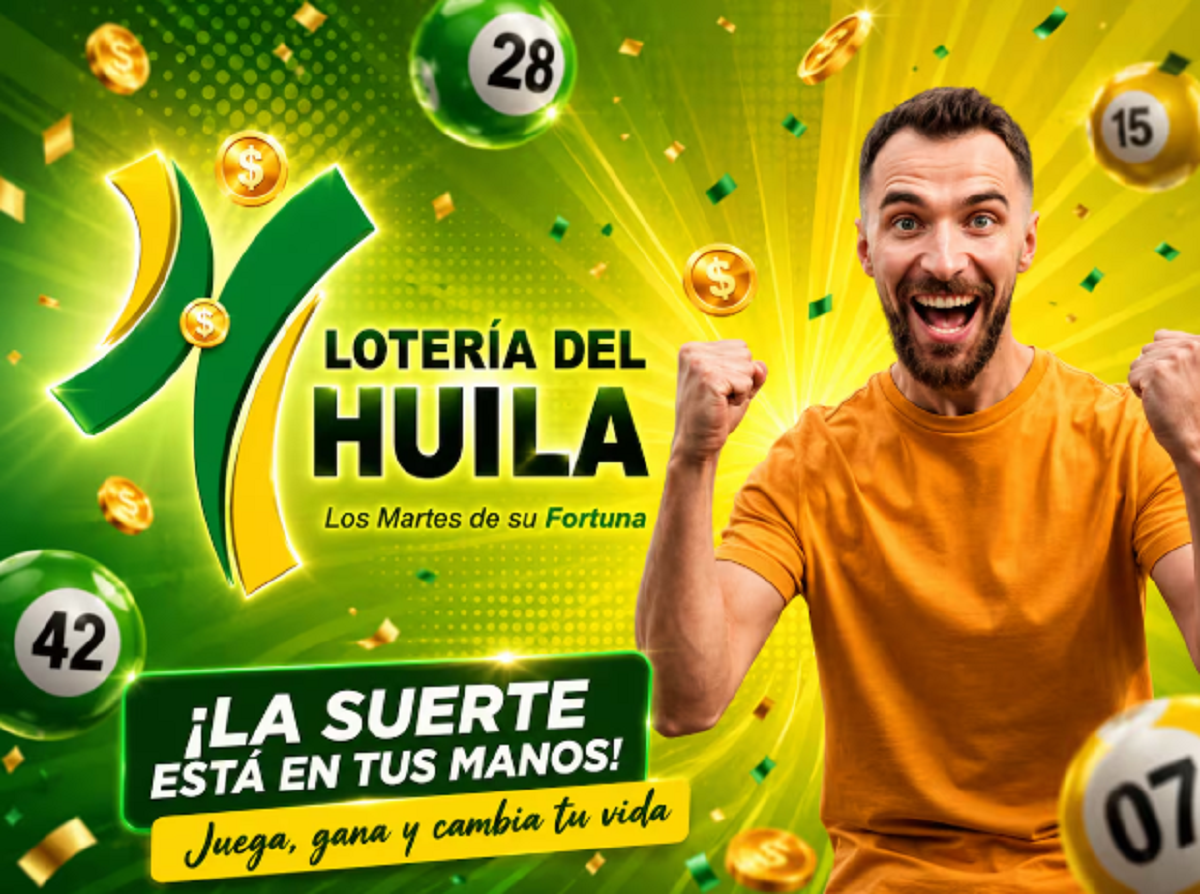 Extracción de bolillas durante el sorteo oficial de la Lotería del Huila en Neiva.