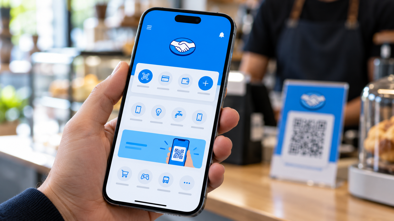 Dispositivo móvil con la aplicación de pagos digitales de Mercado Pago abierta en pantalla.