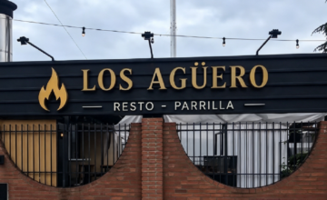 Fachada del local gastronómico de Berazategui tras el incendio desatado por un fallo eléctrico.