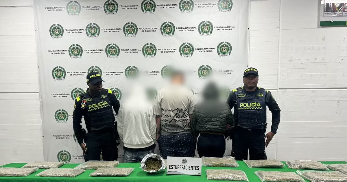 Tres detenidos y seis kilos de marihuana en vivienda del sur de Bogotá