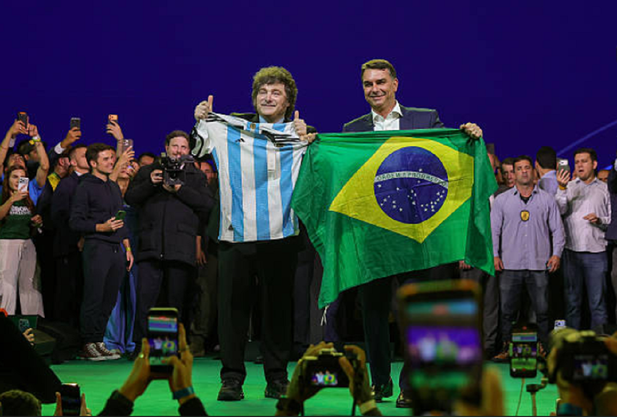 El presidente argentino Javier Milei durante un acto público.