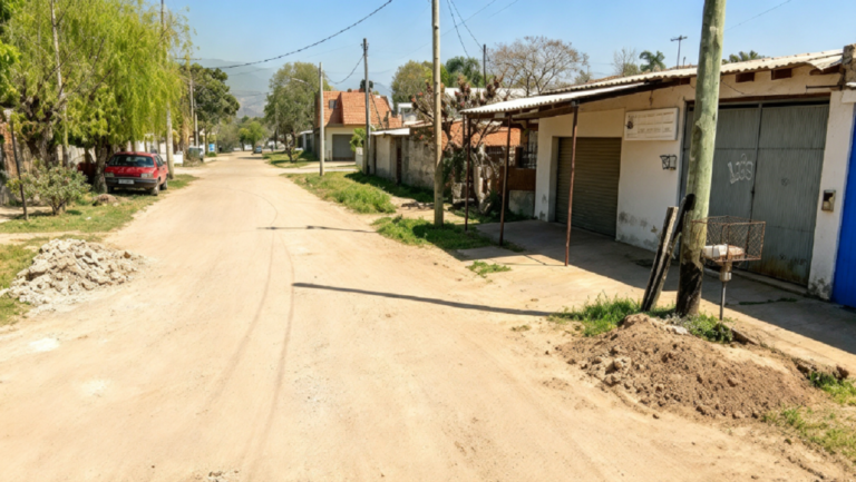 Frente de la vivienda familiar en Monte Grande donde ocurrió el triple crimen.
