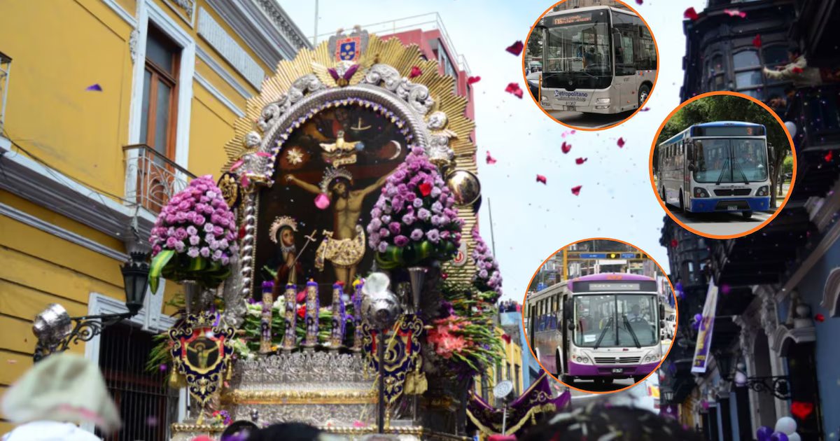 ¿Cómo operará el transporte público en Lima este domingo 1 de noviembre durante la última procesión del Señor de los Milagros