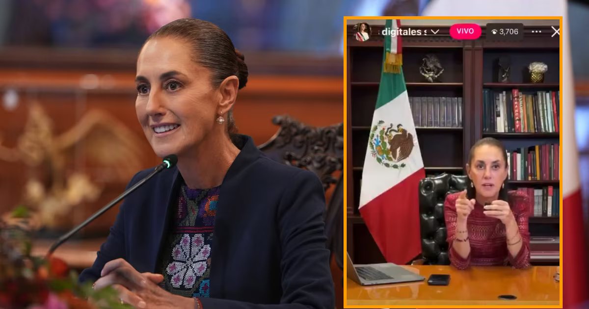 Claudia Sheinbaum desmiente rumores de consumo de drogas en su debut como streamer, advierte sobre noticias falsas