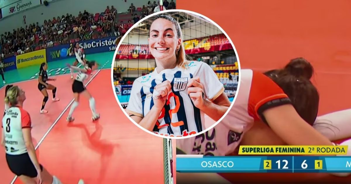 Exvoleibolista de Alianza Lima, Mariana Brambilla, sufre grave lesión en la Superliga de Brasil 2026