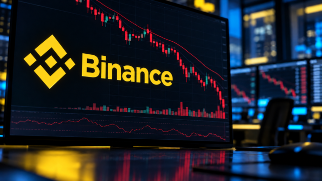 Gráfico bursátil que muestra la caída en la cotización del bitcoin y monedas digitales.