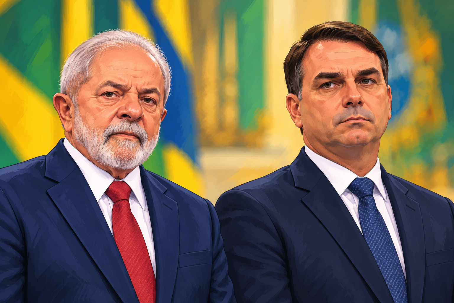 Lula da Silva en el atril durante sus consideraciones finales en la TV Globo.