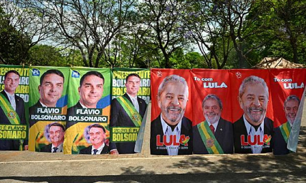 Collage conceptual que reúne imágenes de banderas de Brasil, Ucrania y Bolivia en un debate global.