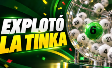 Estudio de televisión de La Tinka con el bolillero transparente durante el sorteo del pozo millonario.