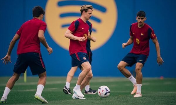 El FC Barcelona continúa trabajando para recuperar el ritmo de LaLiga tras el descanso internacional, incorporando a jugadores como De Jong y Adeyemi tras sus compromisos.
