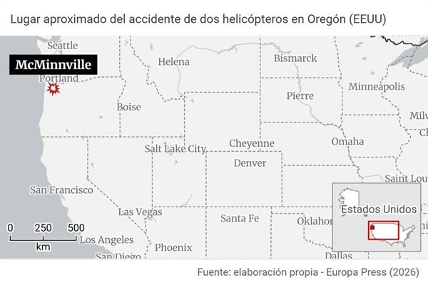Estados Unidos: tres personas fallecen en accidente de colisión entre dos helicópteros en Oregón