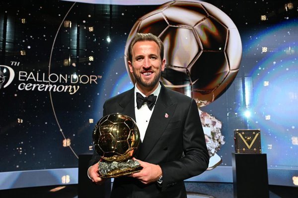 Harry Kane se consagra como ganador del Balón de Oro tras superar a Kylian Mbappé por 28 puntos