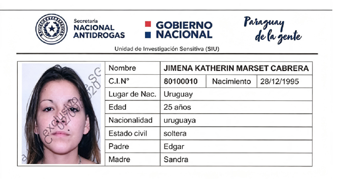 Fotografía de archivo de Jimena Katherin Marset Cabrera, hermana de Sebastián Marset.