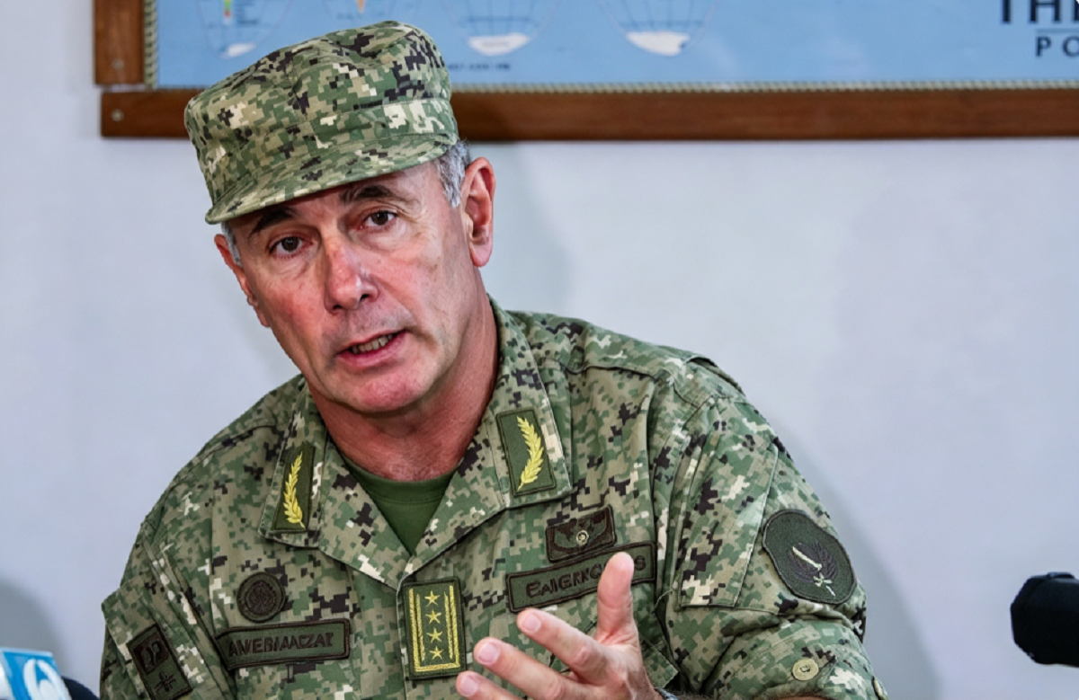 Conferencia de prensa de autoridades del Ministerio de Defensa y del Ejército Uruguayo.