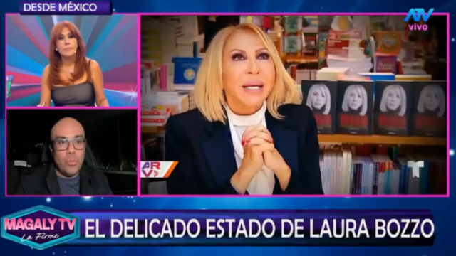 Captura de pantalla del programa Magaly TV La Firme reportando la salud de Laura Bozzo.