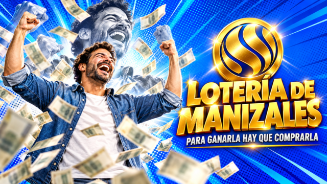 Billete impreso de la Lotería de Manizales con su combinación numérica.