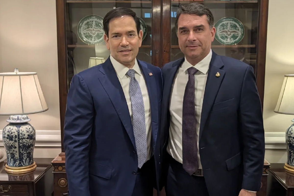 El secretario de Estado estadounidense Marco Rubio en una conferencia oficial.