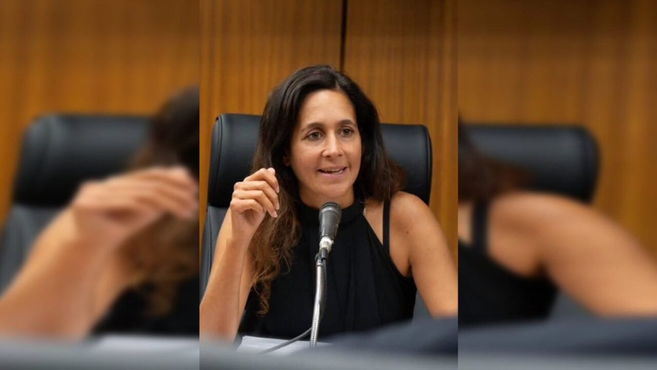 La diputada Nicol Salle durante su intervención en el Palacio Legislativo.