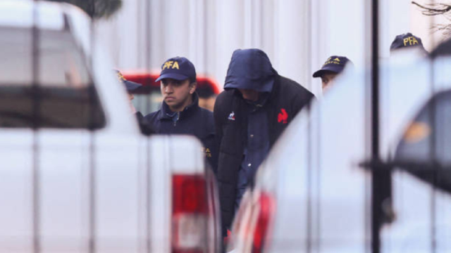 Patrullero policial en un procedimiento oficial en el departamento de Tacuarembó.