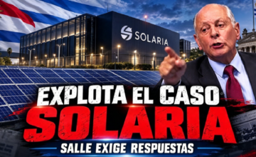 El diputado Gustavo Salle en el estudio de televisión durante la entrevista.